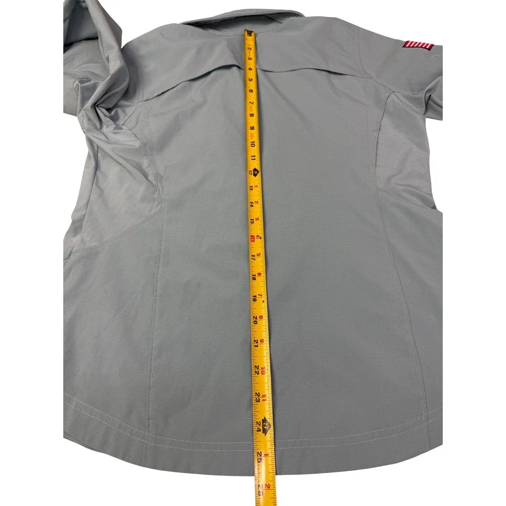 Columbia Womens Silver Ridge Long Sleeve Shirt Blue Grey Sun Valley AL7079 L‎